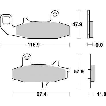 Plaquettes de frein moto SBS Ceramic 626 HF