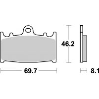 Plaquettes de frein moto SBS Ceramic 631 HF