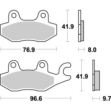 Plaquettes de frein moto SBS Ceramic 633 HF