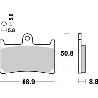 Plaquettes de frein moto SBS Ceramic 639 HF