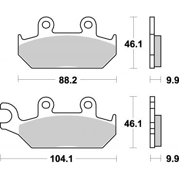 Plaquettes de frein moto SBS Ceramic 650 HF