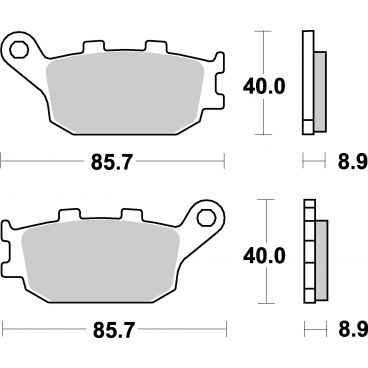 Plaquettes de frein moto SBS Ceramic 657 HF