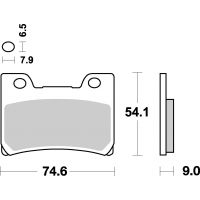 Plaquettes de frein moto SBS Ceramic 665 HF