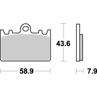 Plaquettes de frein moto SBS Ceramic 666 HF