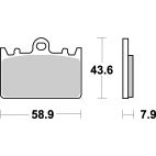 Plaquettes de frein moto SBS Ceramic 666 HF