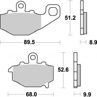 Plaquettes de frein moto SBS Ceramic 687 HF
