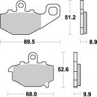 Plaquettes de frein moto SBS Ceramic 687 HF Plaquettes de frein moto SBS Ceramic 687 HF