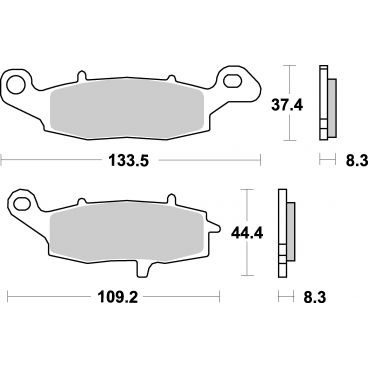 Plaquettes de frein moto SBS Ceramic 705 HF