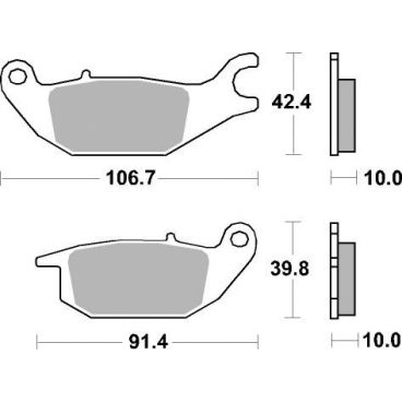 Plaquettes de frein moto SBS Ceramic 784 HF MA284