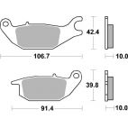 Plaquettes de frein moto SBS Ceramic 784 HF MA284 Plaquettes de frein moto SBS Ceramic 784 HF MA284