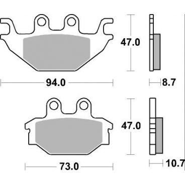 Plaquettes de frein moto SBS Ceramic 810 HF