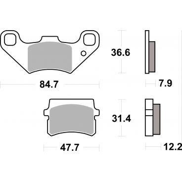 Plaquettes de frein moto SBS Ceramic 855 HF