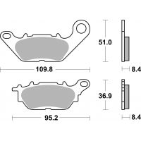 Plaquettes de frein moto SBS Ceramic 858 HF
