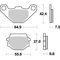 Plaquettes de frein moto SBS Sinter 546HS