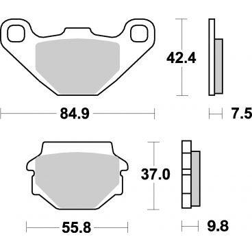 Plaquettes de frein moto SBS Sinter 546HS