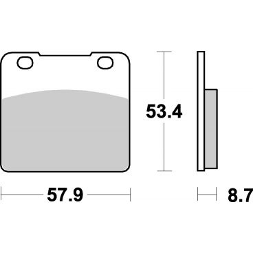 Plaquettes de frein moto SBS Sinter 577HS