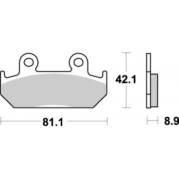 Plaquettes de frein moto SBS Sinter 593HS