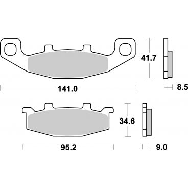 Plaquettes de frein moto SBS Sinter 597HS