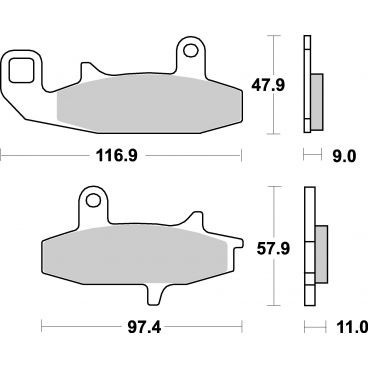 Plaquettes de frein moto SBS Sinter 626HS