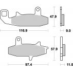 Plaquettes de frein moto SBS Sinter 626HS Plaquettes de frein moto SBS Sinter 626HS