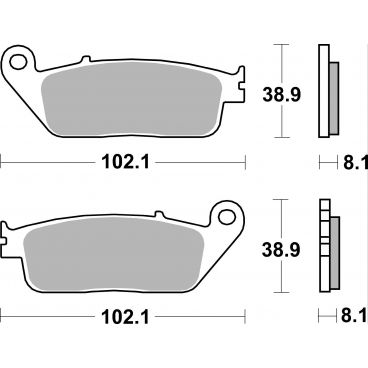 Plaquettes de frein moto SBS Sinter 627HS MF127