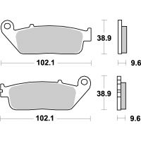 Plaquettes de frein moto SBS Sinter 700HS Tecnium MF200