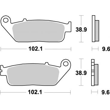 Plaquettes de frein moto SBS Sinter 700HS Tecnium MF200