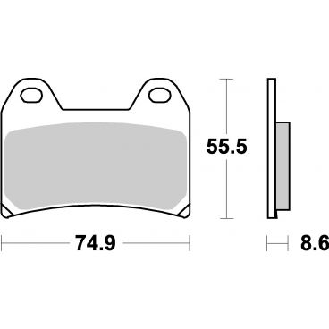 Plaquettes de frein moto SBS Sinter 706HS