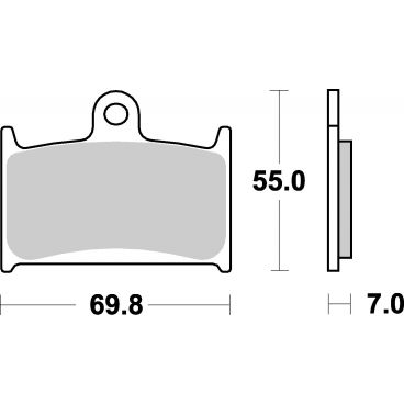 Plaquettes de frein moto SBS Sinter 714HS