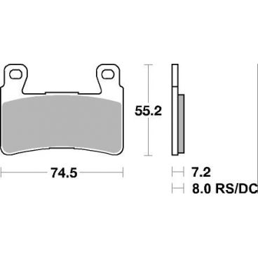 Plaquettes de frein moto SBS Sinter 734HS