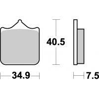 Plaquettes de frein moto SBS Sinter 762HS
