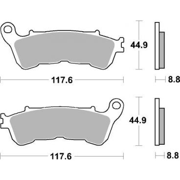 Plaquettes de frein moto SBS Sinter 828HS