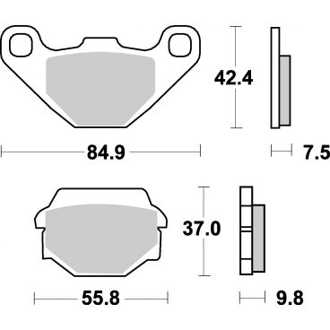 Plaquettes de frein moto SBS Sinter Arriére 586LS