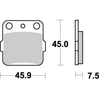 Plaquettes de frein moto SBS Sinter Arriére 592LS