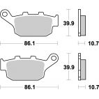 Plaquettes de frein moto SBS Sinter Arriére 614LS Plaquettes de frein moto SBS Sinter Arriére 614LS