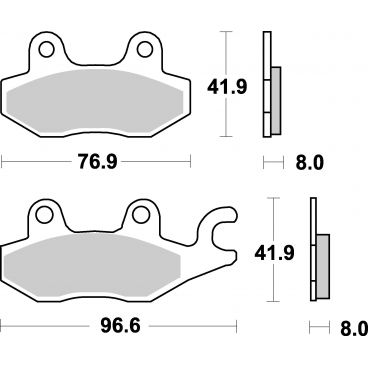 Plaquettes de frein moto SBS Sinter Arriére 638LS