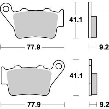 Plaquettes de frein moto SBS Sinter Arriére 675LS