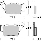 Plaquettes de frein moto SBS Sinter Arriére 675LS