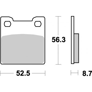 Plaquettes de frein moto SBS Sinter Arriére 701LS