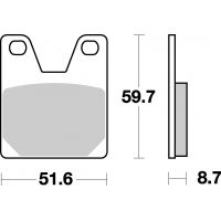 Plaquettes de frein moto SBS Sinter Arriére 733LS