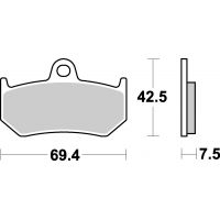 Plaquettes de frein moto SBS Sinter Arriére 763LS