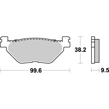 Plaquettes de frein moto SBS Sinter Arriére 769LS