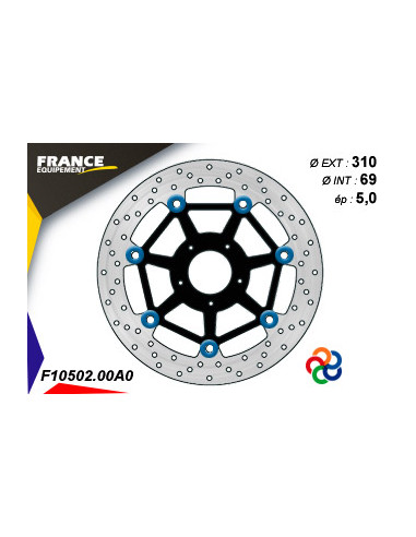 Kit Freinage FRANCE EQUIPEMENT - AP RACING Composé de 2 Disques