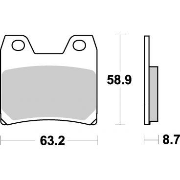 Plaquettes de frein moto SBS Sinter Arriére 770LS