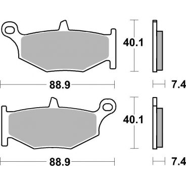 Plaquettes de frein moto SBS Sinter Arriére 833LS