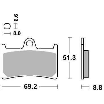 Plaquettes de frein moto SBS Racing Sinter 634RS