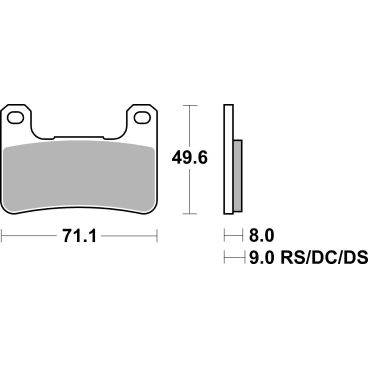 Plaquettes de frein moto SBS Racing Sinter 806RS