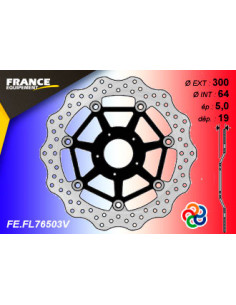 Kit Freinage FRANCE EQUIPEMENT - AP RACING Composé de 2 Disques 2