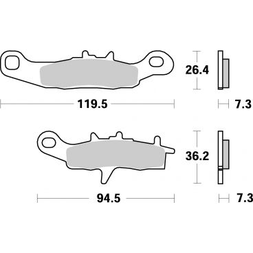 Plaquettes de frein moto SBS Off Road Sinter 726SI