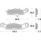 Plaquettes de frein moto SBS Off Road Sinter 801SI